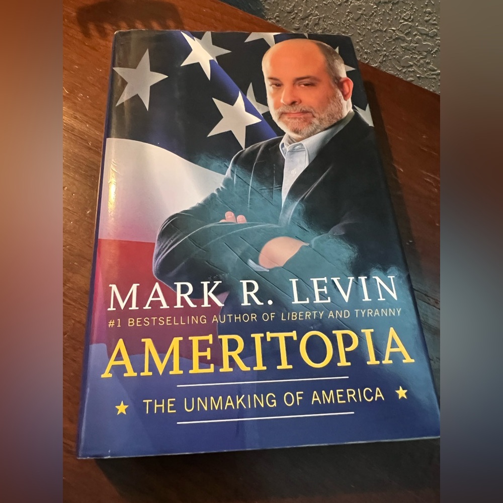 Mark R. Levin "Ameritopia" Hardcover Book - Blue, White, Red